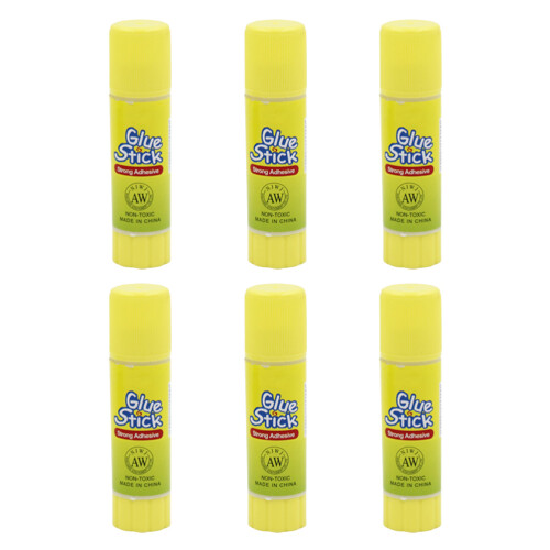 6pcs 9g Adhesive Glue Stick for School Office Student