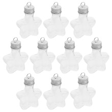 10pcs Clear Plastic Candy Bottles Empty Storage Jars
