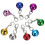 192pcs Electroplated Bell Keychain Pendants 1