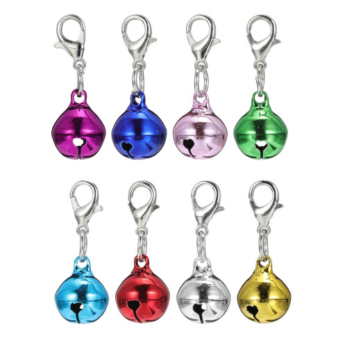192pcs Electroplated Bell Keychain Pendants 1
