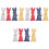 12pcs Rustic Easter Bunny Fabric Ornament Doll 5