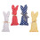 12pcs Rustic Easter Bunny Fabric Ornament Doll 1