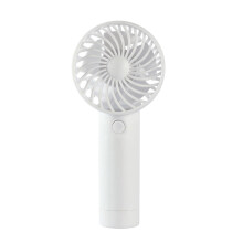 USB Fan with 3 Speed Settings Rechargeable Handheld Quiet Fan for Kids Portable White Design