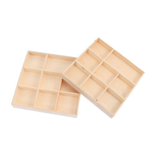 16pcs DIY Wooden Storage Boxes Christmas Gift Boxes