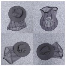 Bee Hat with Net Mesh Face Protection Dark Grey
