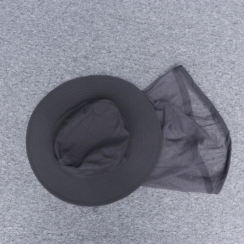 Bee Hat with Net Mesh Face Protection Dark Grey 2