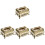 4pcs Acrylic Tissue Box Case Home Table Decor 4