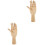 2pcs Wooden Flexible Hand Model Puppet Joint Hand 5