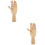 2pcs Wooden Flexible Hand Model Puppet Joint Hand 8