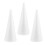 6Pcs Foam Craft Tree Cones White Polystyrene for Handmade Projects 1
