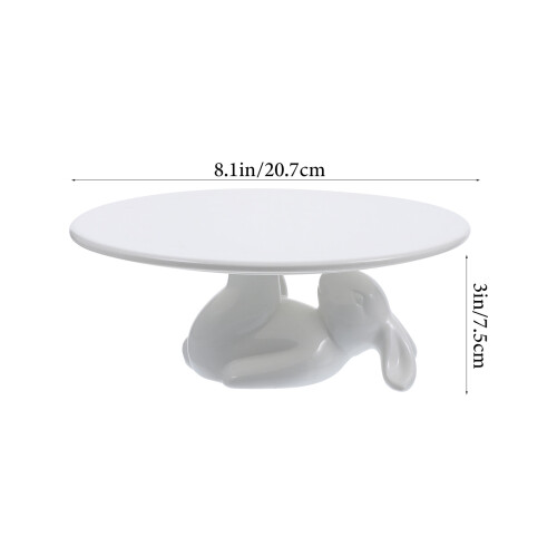 1set Rabbit Dessert Stand Ceramic Cupcake Plate Cake Holder 1