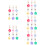 30pcs Flower Design Pendants Key Ring Bag Decorations 10