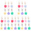 30pcs Flower Design Pendants Key Ring Bag Decorations 2