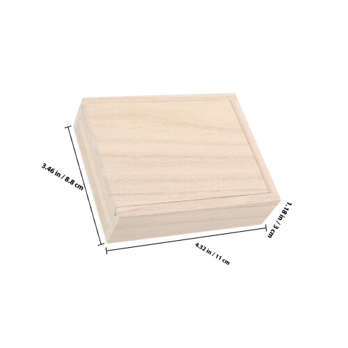 Wooden Poker Storage Box Portable Playing Card Case 1