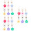 18pcs Flower Design Pendants Key Ring Bag Decorations 7
