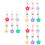 18pcs Flower Design Pendants Key Ring Bag Decorations 6