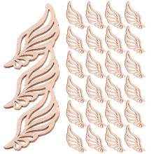 150pcs Unfinished Wooden Angel Wings Cutouts for DIY Crafts Decor