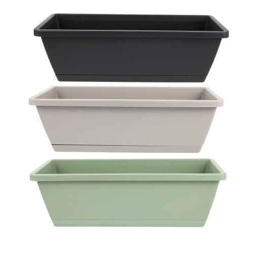 3pcs Plastic Vegetable Planting Pots for Balcony Flower