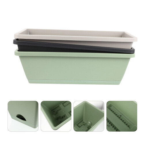 3pcs Plastic Vegetable Planting Pots for Balcony Flower 1