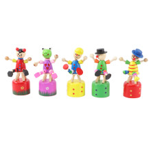 15pcs Wooden Clown Toy Swing Ornament for Home Kindergarten