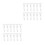 24 Sets Adjustable Vertical Blind Stem Replacement Kit White Plastic 9