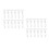 24 Sets Adjustable Vertical Blind Stem Replacement Kit White Plastic 10