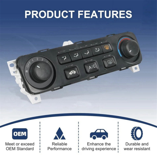 Kontrolpanel til aircondition foran, venstrestyret 2