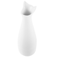 2Pcs White Ceramic Floral Vase Compact Vase for Dried Flower Display