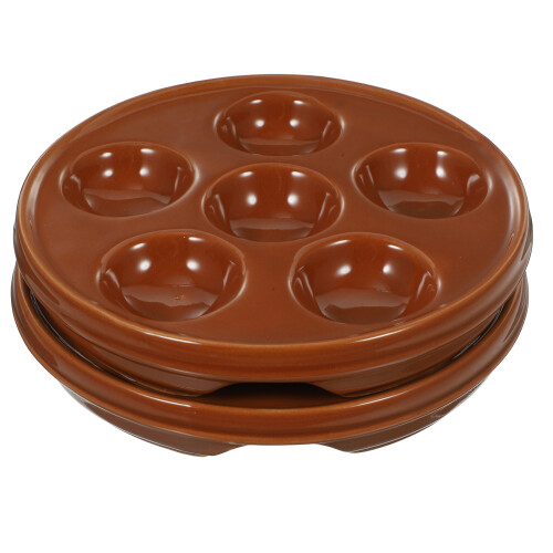 2pcs Ceramic Baking Pan Escargot Conch Plate 2