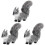 3pcs Furry Squirrel Ornament Plush Decoration 4