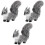 3pcs Furry Squirrel Ornament Plush Decoration 5
