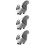 3pcs Furry Squirrel Ornament Plush Decoration 10