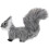 3pcs Furry Squirrel Ornament Plush Decoration 3