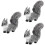 3pcs Furry Squirrel Ornament Plush Decoration 8