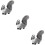 3pcs Furry Squirrel Ornament Plush Decoration 11