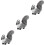 3pcs Furry Squirrel Ornament Plush Decoration 7