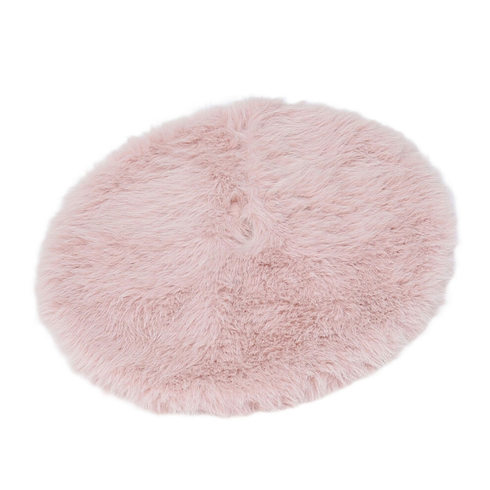 Large Christmas Tree Skirt Soft Long Pile Fabric Plush- L Pink