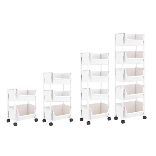 Space Saving Narrow Bookshelf Movable-5 layers without cov 1