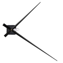 Long Hand Clock, 450mm, High Power Quartzs Motor Quartzs-Black