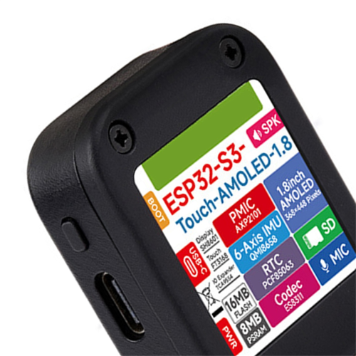 ESP32-S3 1,8 tommer AMOLED touchskærmudviklingskort 1