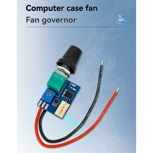 2PCS DC12V 4 ακίδων PWM πλακέτα ελέγχου ταχύτητας ανεμιστήρα με διακόπτη κουμπιού 1