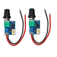 2 stk. DC12V 4-bens PWM-ventilatorhastighedscontrollerkort med knapkontakt