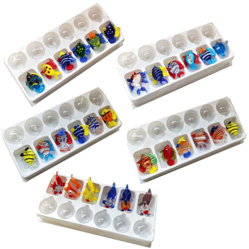 Assorted Glass Fish Bubble Hanging Accent Set of-Bubble fish A 1