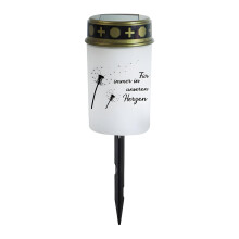 Grave Lights for Cemetery, White Dandelion-shaped LED Stake Memorial Lamps for Garden Pathway Home Decorations