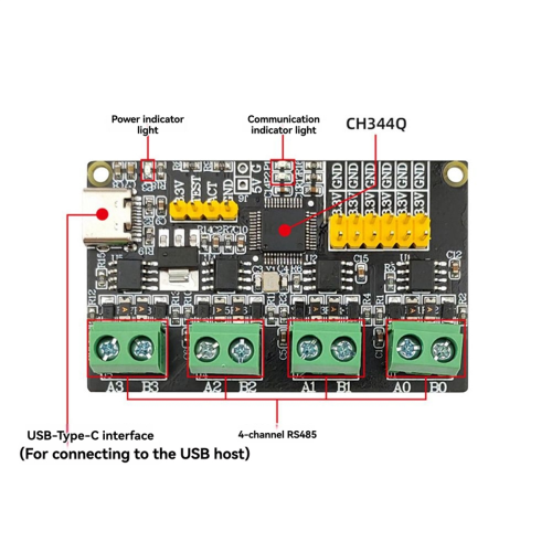 Moduł rozszerzający USB do 4 portów RS485 2