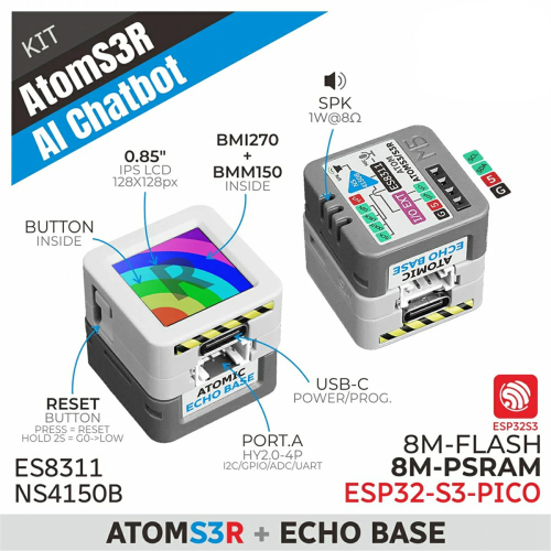 Til AtomS3R AI Chatbot Programmerbar Controller ESP32-S3 2
