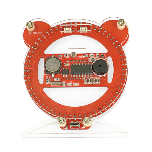 DIY Electronic Clock LED Digital Tube Bear Clock Electronic Kit 1