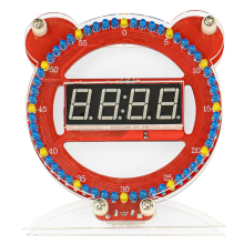 Ceas electronic DIY cu LED-uri digitale, ceas cu tub urs, kit electronic