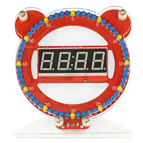 DIY Electronic Clock LED Digital Tube Bear Clock Electronic Kit