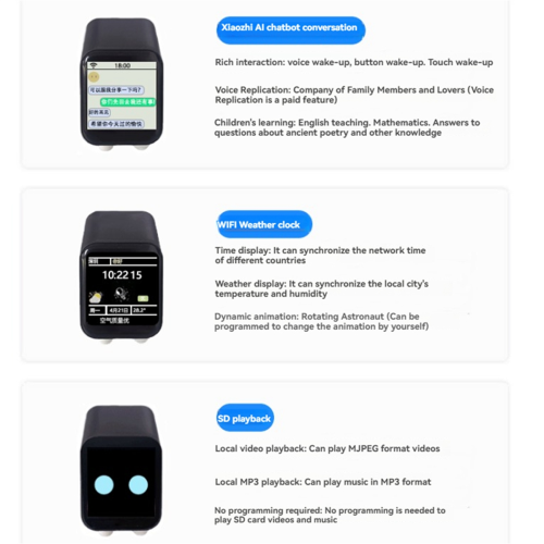 Til XiaoZhi AI Chatrobot 1,54 tommer LCD-berøringsskærm A 1